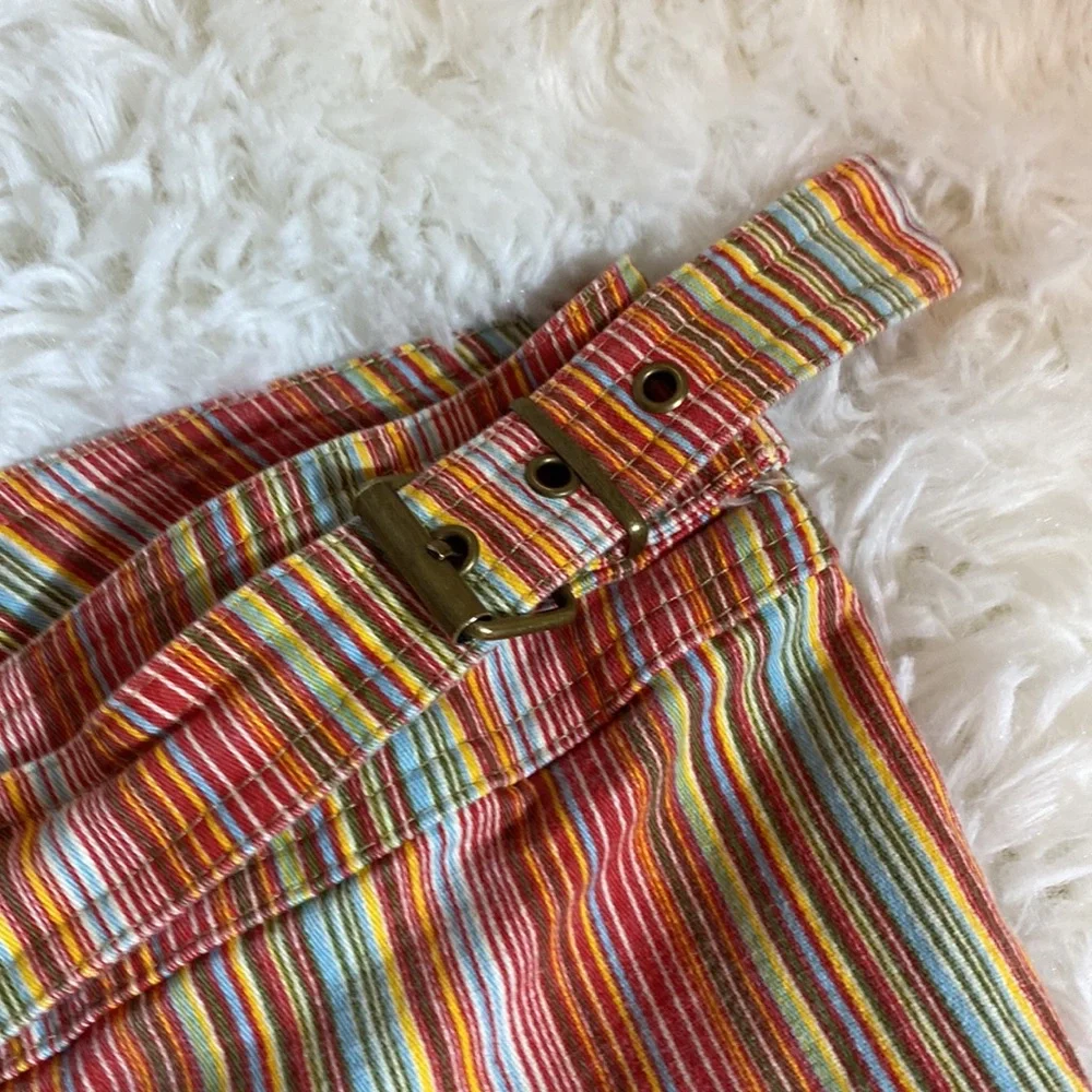 Forever 21 Y2K Super Low Rise Multicolor Striped Bootcut Pants - Picture 5 of 12